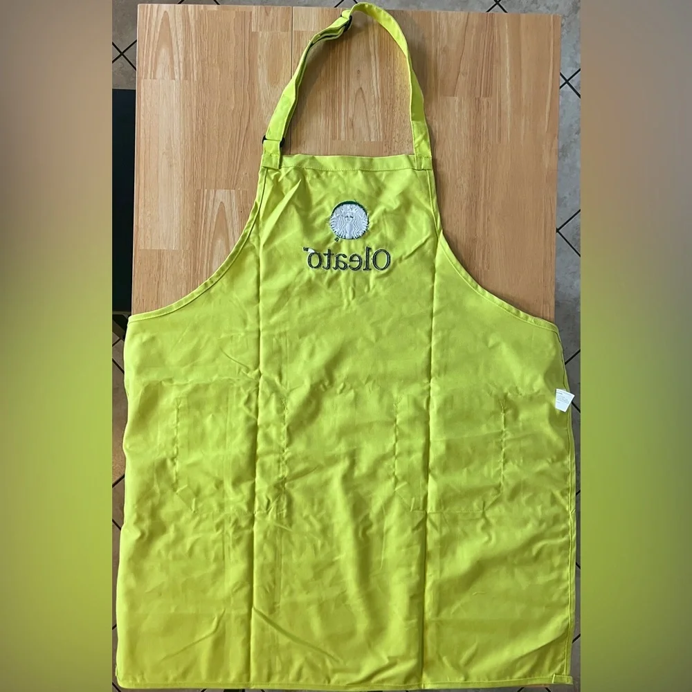 Rare Starbucks Oleato™ Neon Yellow Green Limited Edition Apron - Picture 2 of 4